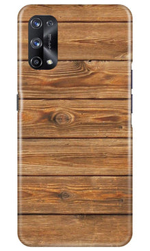 Wooden Look Mobile Back Case for Realme X7  (Design - 113)