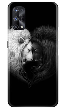 Dark White Lion Case for Realme X7(Design - 140)