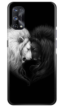 Dark White Lion Mobile Back Case for Realme X7 Pro  (Design - 140)