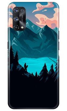 Mountains Mobile Back Case for Realme X7 (Design - 186)