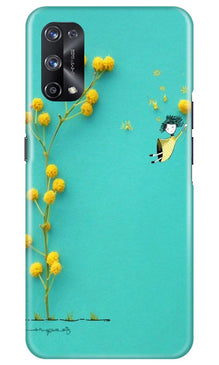 Flowers Girl Mobile Back Case for Realme X7 (Design - 216)