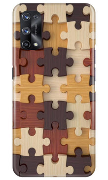 Puzzle Pattern Mobile Back Case for Realme X7 (Design - 217)
