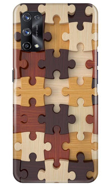 Puzzle Pattern Mobile Back Case for Realme X7 Pro (Design - 217)