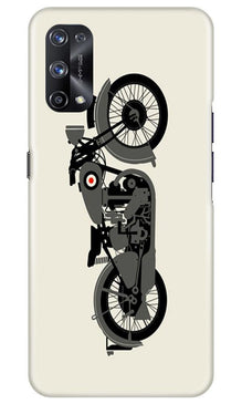 MotorCycle Mobile Back Case for Realme X7 (Design - 259)