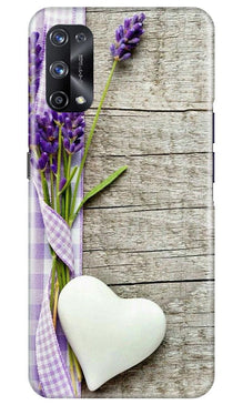White Heart Mobile Back Case for Realme X7 Pro (Design - 298)
