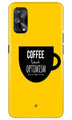 Coffee Optimism Mobile Back Case for Realme X7 (Design - 353)