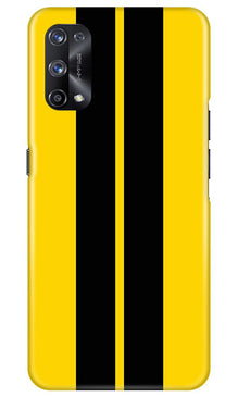 Black Yellow Pattern Mobile Back Case for Realme X7 (Design - 377)