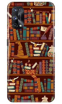Book Shelf Mobile Back Case for Realme X7 Pro (Design - 390)