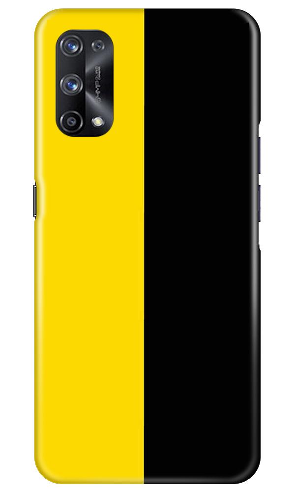 Black Yellow Pattern Mobile Back Case for Realme X7 (Design - 397)