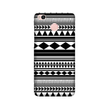 Black white Pattern Mobile Back Case for Redmi 4 (Design - 5)