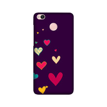 Purple Background Mobile Back Case for Redmi 4  (Design - 107)