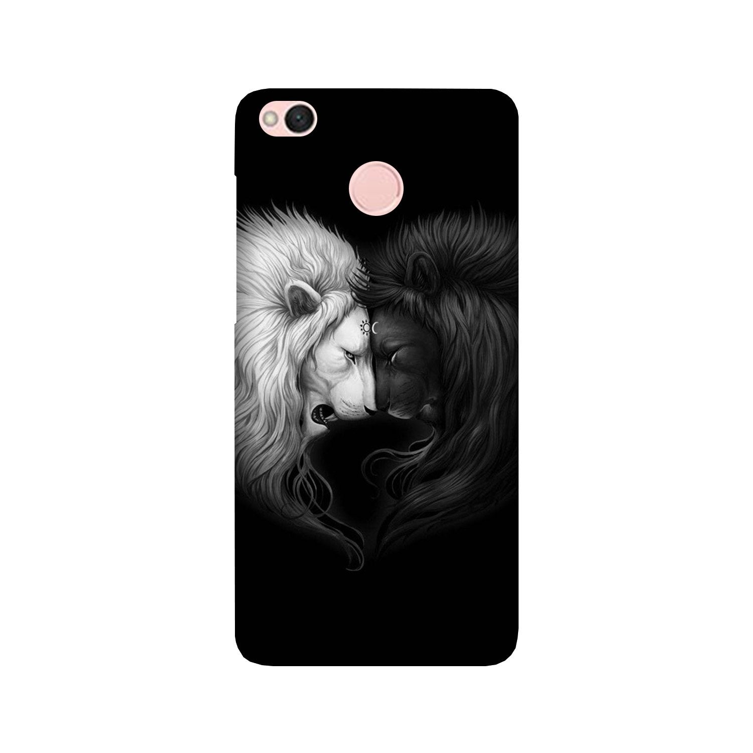 Dark White Lion Case for Redmi 4  (Design - 140)