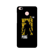 Pubg Winner Winner Mobile Back Case for Redmi 4  (Design - 177)