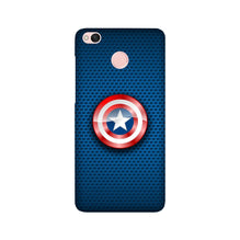 Captain America Shield Mobile Back Case for Redmi 4 (Design - 253)