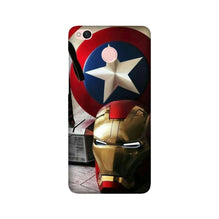Ironman Captain America Mobile Back Case for Redmi 4 (Design - 254)