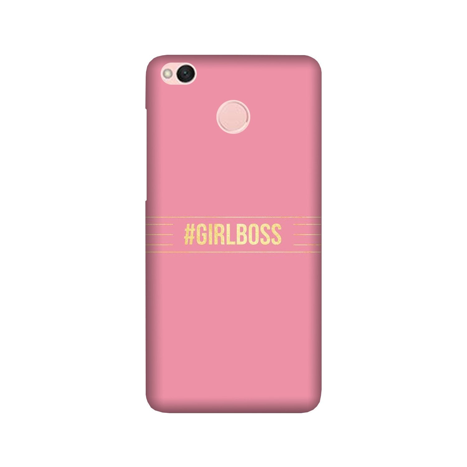 Girl Boss Pink Case for Redmi 4 (Design No. 263)