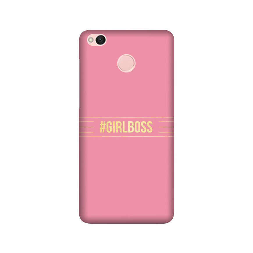 Girl Boss Pink Case for Redmi 4 (Design No. 263)