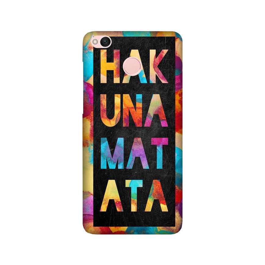 Hakuna Matata Mobile Back Case for Redmi 4  (Design - 323)