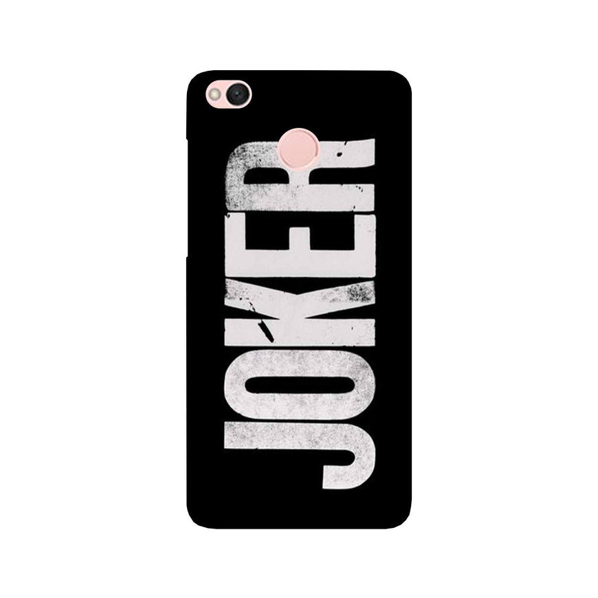 Joker Mobile Back Case for Redmi 4  (Design - 327)