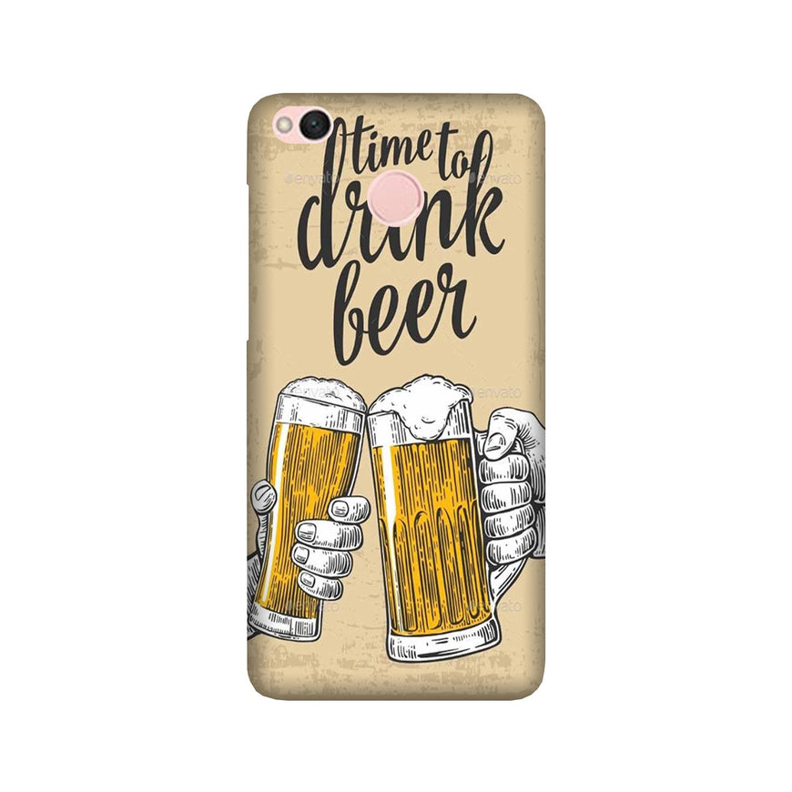 Drink Beer Mobile Back Case for Redmi 4  (Design - 328)