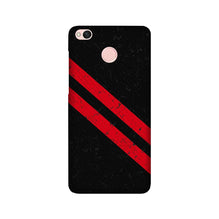 Black Red Pattern Mobile Back Case for Redmi 4  (Design - 373)
