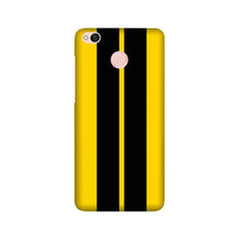 Black Yellow Pattern Mobile Back Case for Redmi 4  (Design - 377)
