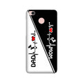 Love Mom Dad Mobile Back Case for Redmi 4  (Design - 385)