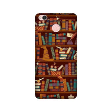 Book Shelf Mobile Back Case for Redmi 4  (Design - 390)