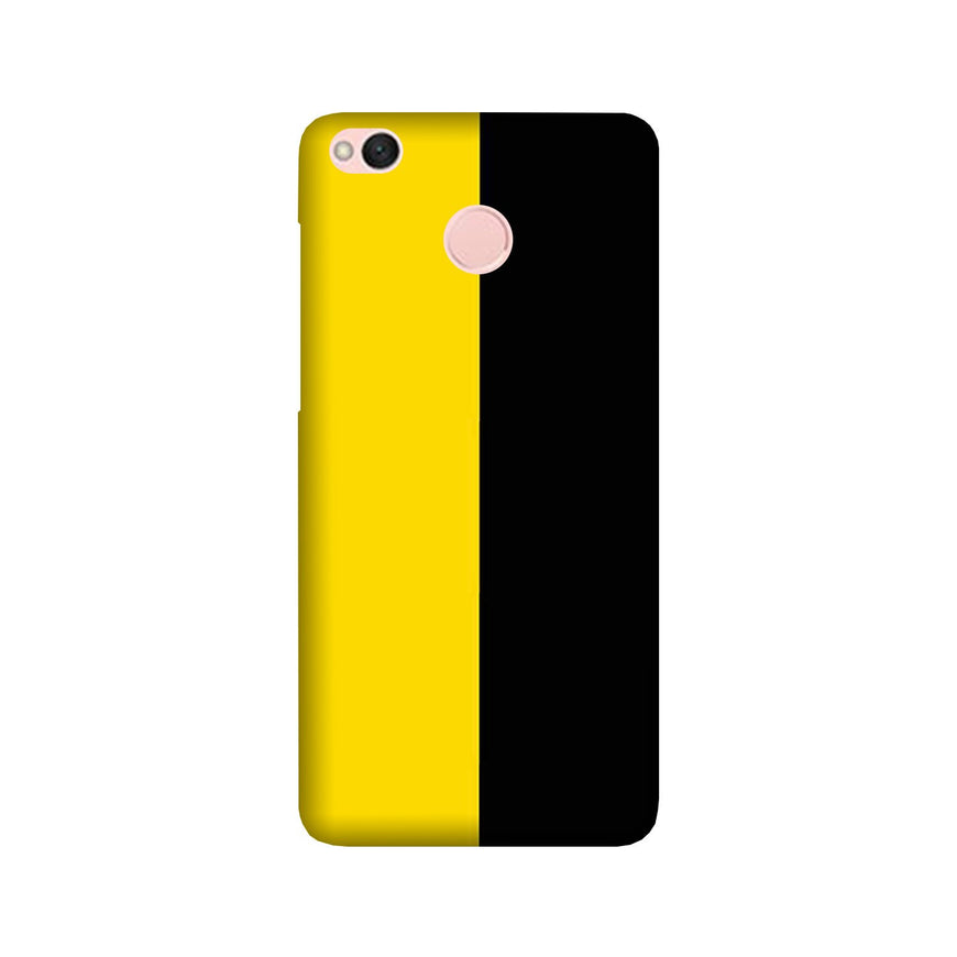 Black Yellow Pattern Mobile Back Case for Redmi 4  (Design - 397)