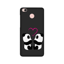 Panda Love Mobile Back Case for Redmi 4  (Design - 398)