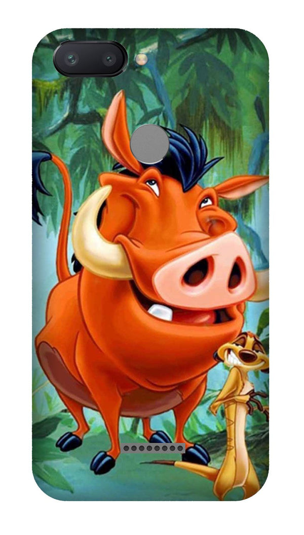Timon and Pumbaa Mobile Back Case for Redmi 6  (Design - 305)