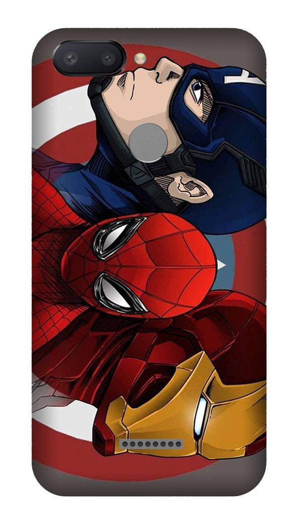 Superhero Mobile Back Case for Redmi 6  (Design - 311)