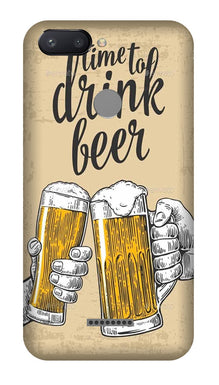 Drink Beer Mobile Back Case for Redmi 6  (Design - 328)