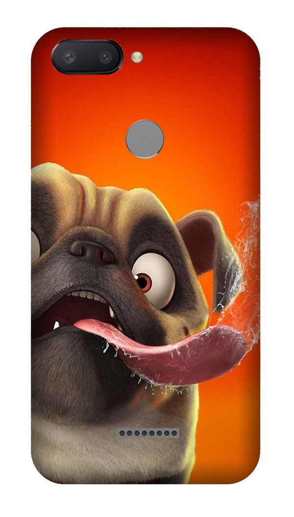 Dog Mobile Back Case for Redmi 6  (Design - 343)