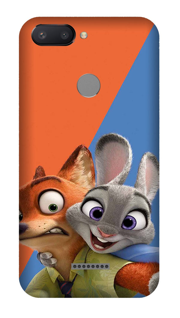 Cartoon Mobile Back Case for Redmi 6  (Design - 346)