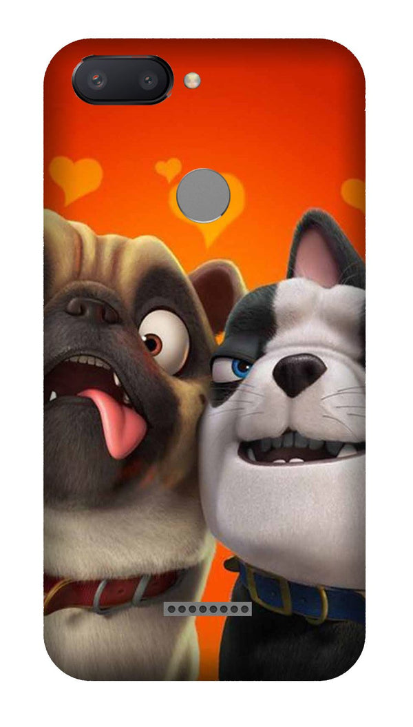 Dog Puppy Mobile Back Case for Redmi 6  (Design - 350)
