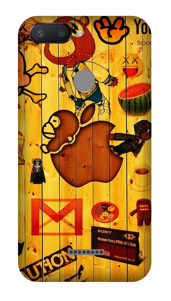 Wooden Texture Mobile Back Case for Redmi 6  (Design - 367)