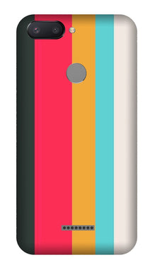 Color Pattern Mobile Back Case for Redmi 6  (Design - 369)