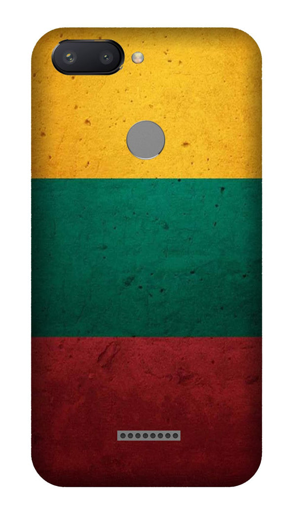 Color Pattern Mobile Back Case for Redmi 6  (Design - 374)