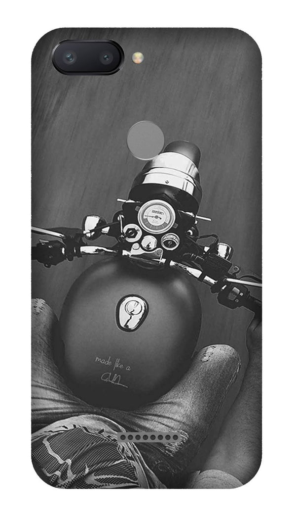 Royal Enfield Mobile Back Case for Redmi 6  (Design - 382)