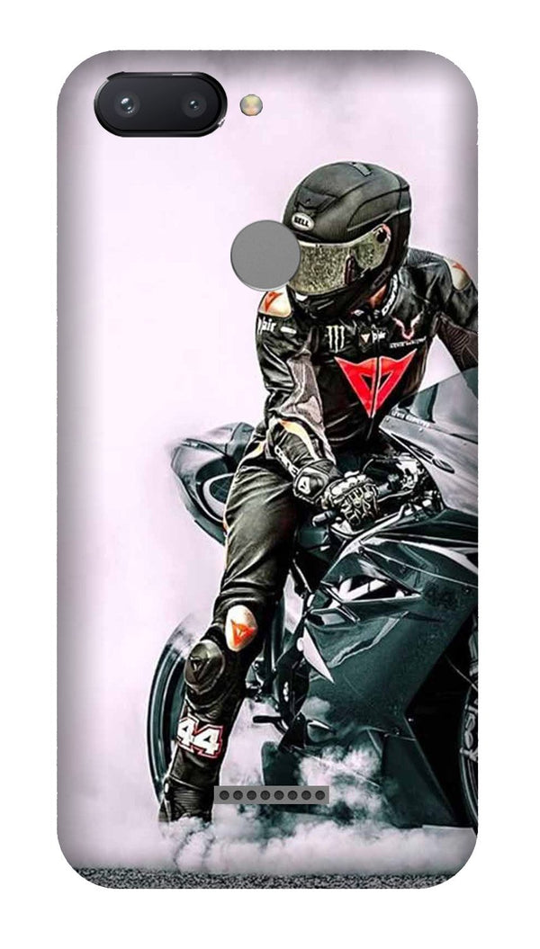Biker Mobile Back Case for Redmi 6  (Design - 383)