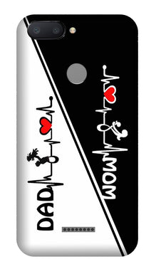 Love Mom Dad Mobile Back Case for Redmi 6  (Design - 385)