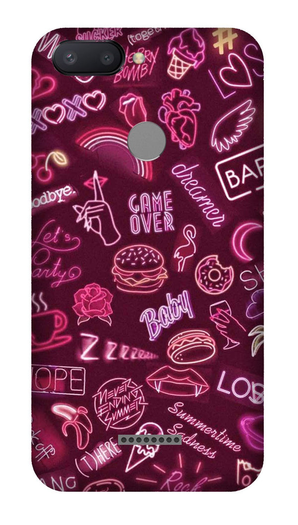 Party Theme Mobile Back Case for Redmi 6  (Design - 392)