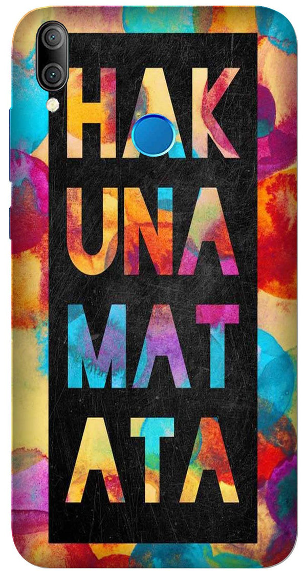 Hakuna Matata Mobile Back Case for Realme 3i  (Design - 323)