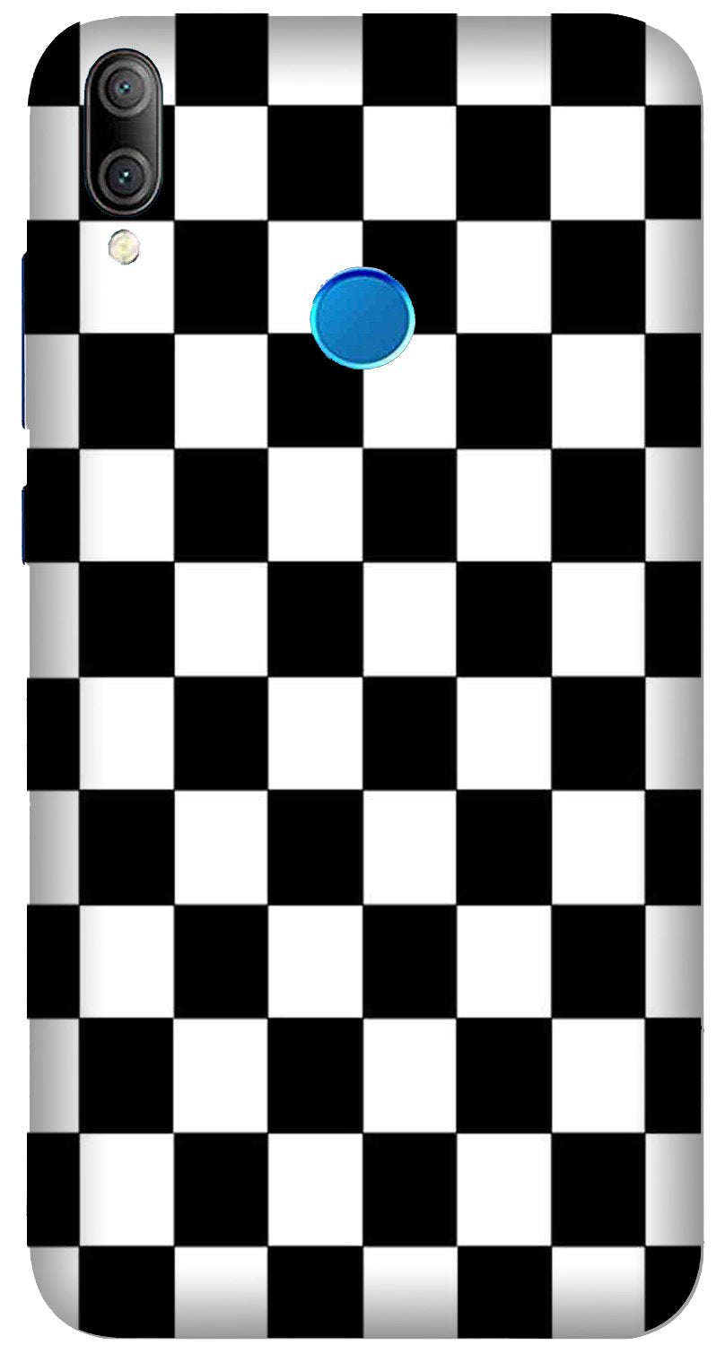 Black White Boxes Mobile Back Case for Samsung Galaxy M10s (Design - 372)