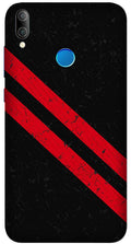 Black Red Pattern Mobile Back Case for Redmi 7  (Design - 373)