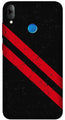 Black Red Pattern Mobile Back Case for Realme 3 Pro  (Design - 373)