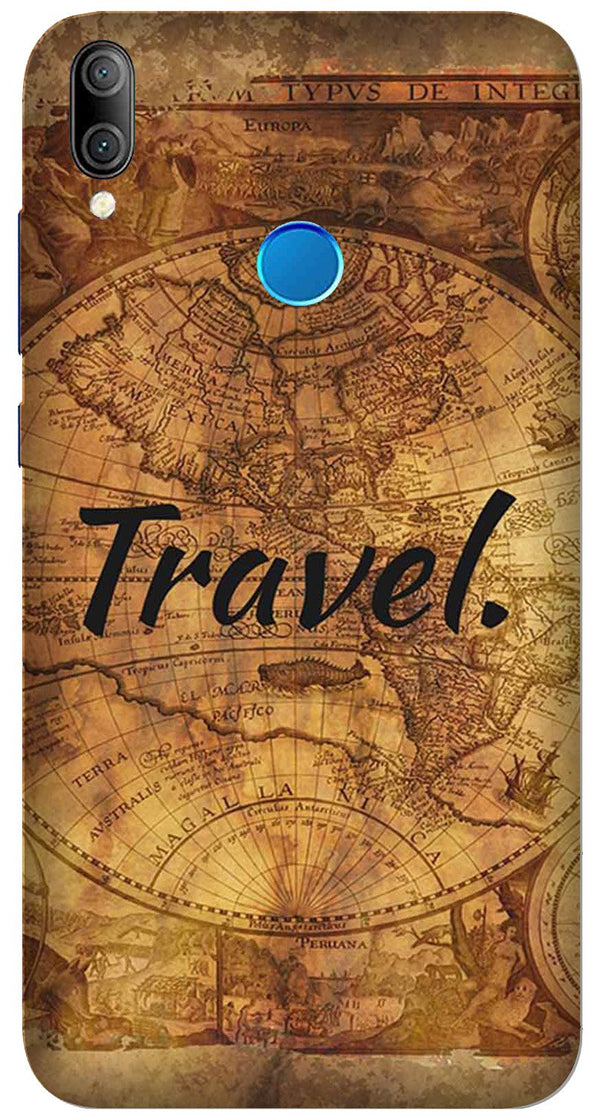 Travel Mobile Back Case for Realme 3 Pro  (Design - 375)