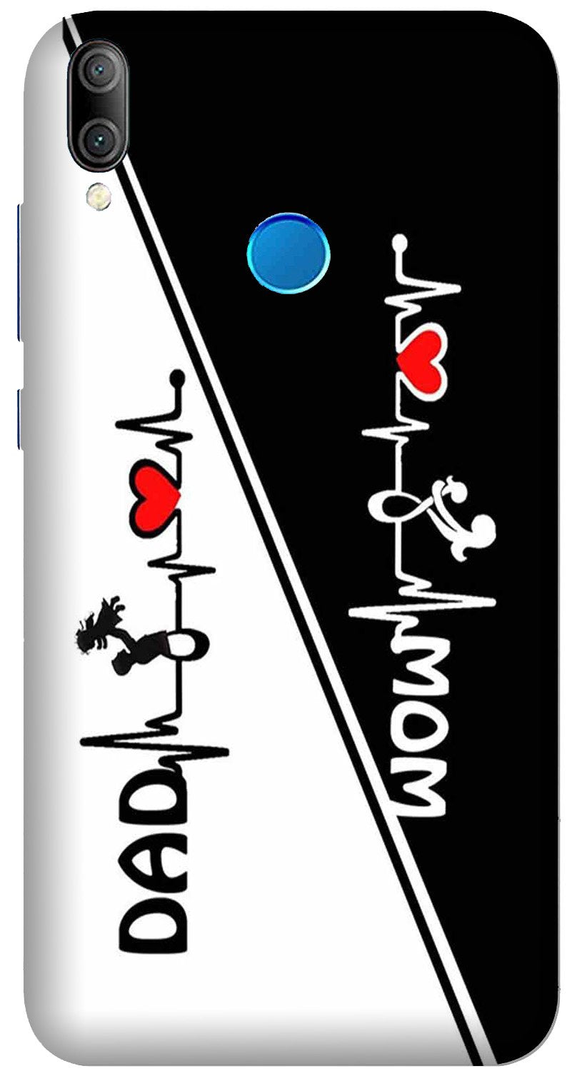Love Mom Dad Mobile Back Case for Xiaomi Redmi 7  (Design - 385)