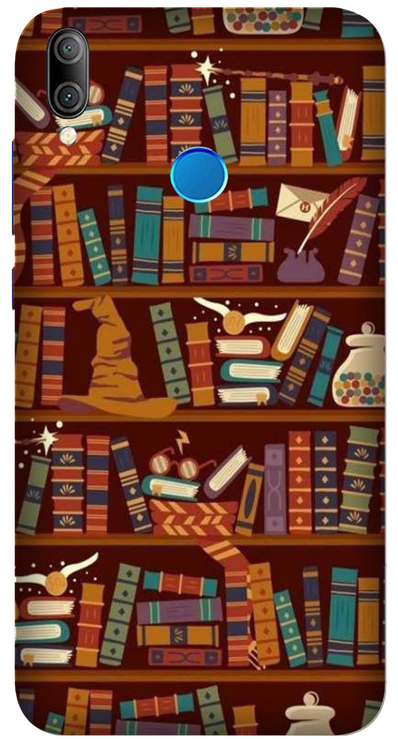 Book Shelf Mobile Back Case for Realme 3i  (Design - 390)